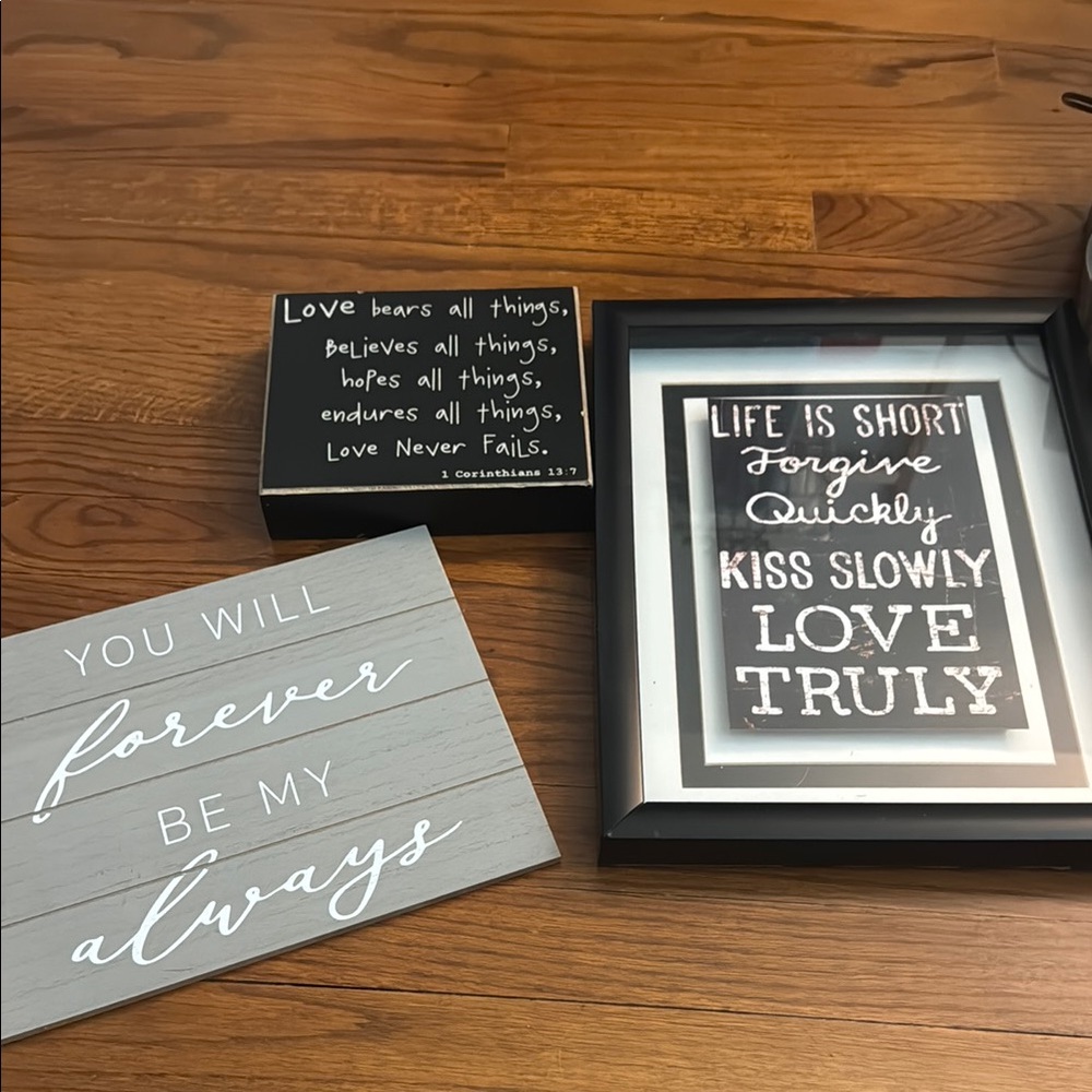 Inspirational Quote Wall Art Set